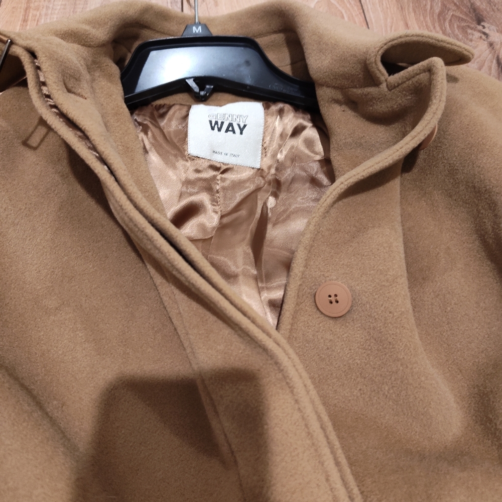 JENNY WAY TAN Overcoat ITALY - Picture 13 of 16